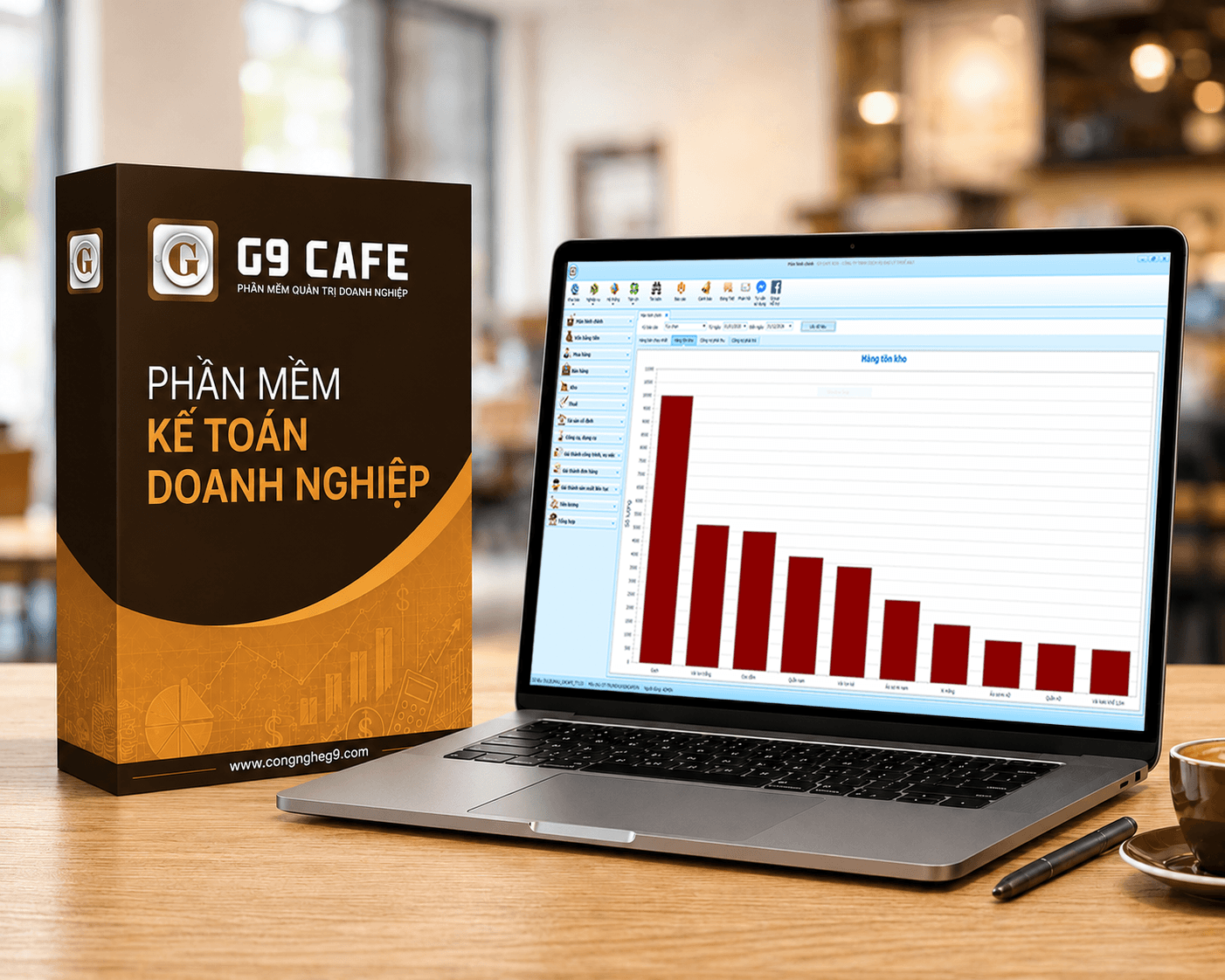 Dashboard phần mềm G9 CAFE